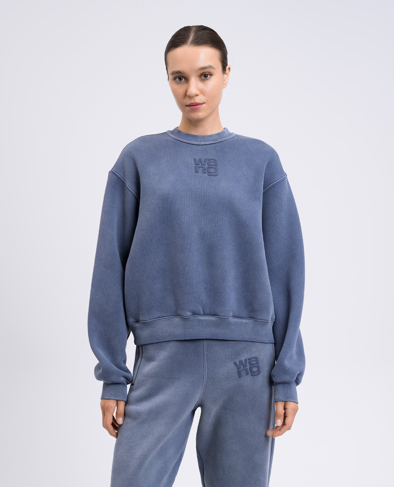 

Blue sweatshirt with logo Alexander Wang