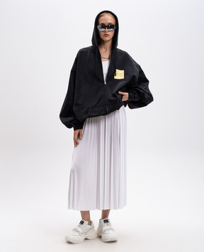 Vetements White logo pleated skirt WA65SK101B
