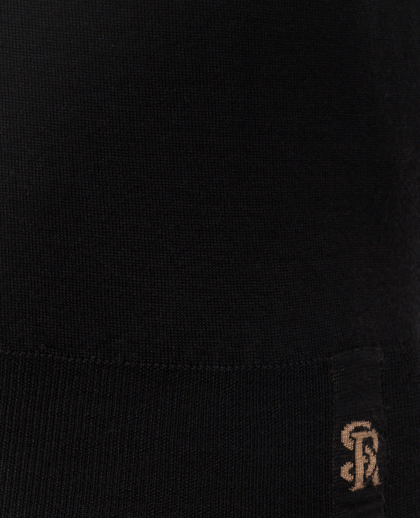 

Black wool, silk and cashmere jumper with logo pattern Stefano Ricci