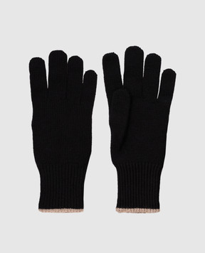Brunello Cucinelli Black cashmere gloves M2293118
