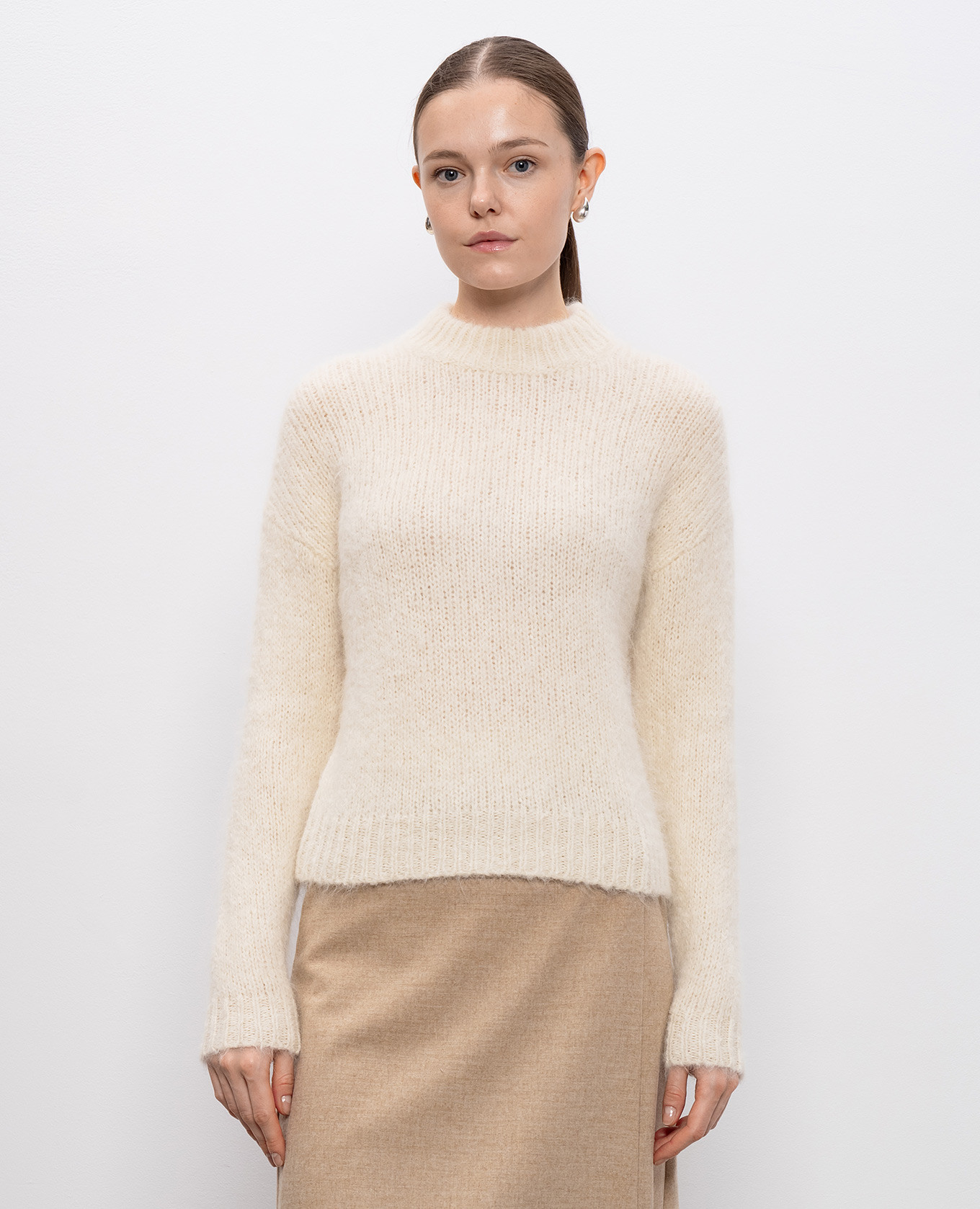 

Beige alpaca wool sweater Peserico