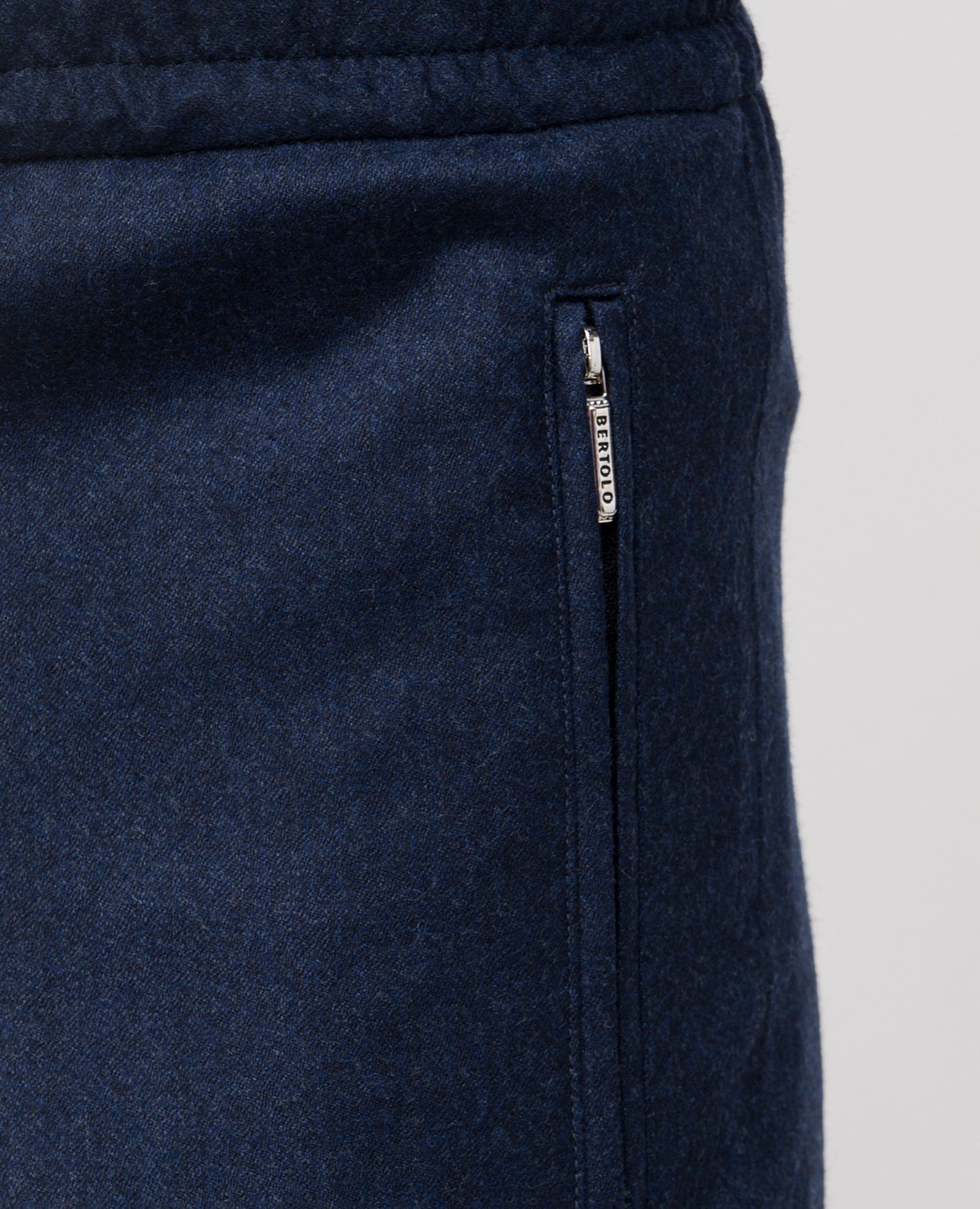 Blue wool and cashmere pants Bertolo Cashmere 5