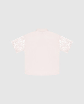 Brunello Cucinelli Children's beige sequined polo shirt B0T81S007B