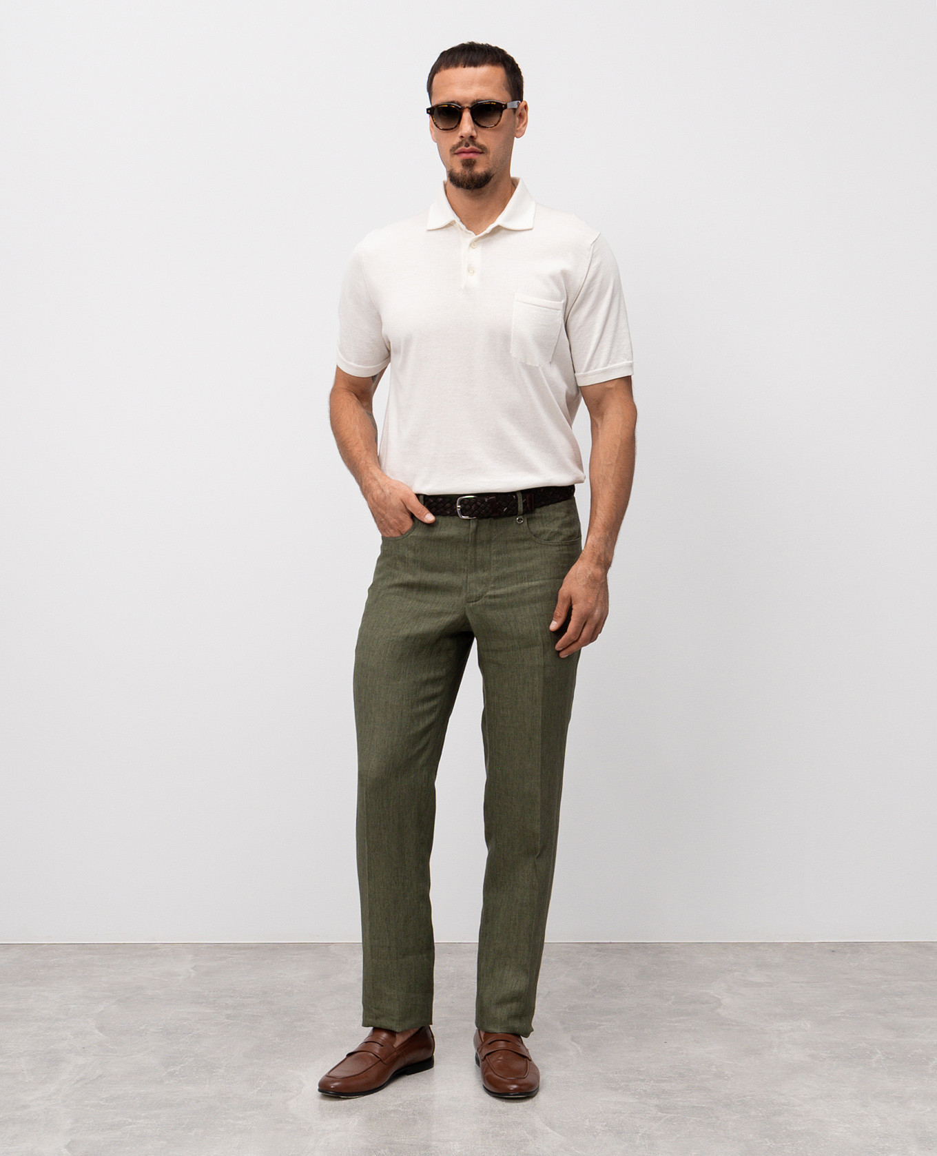 

Green linen pants Stefano Ricci