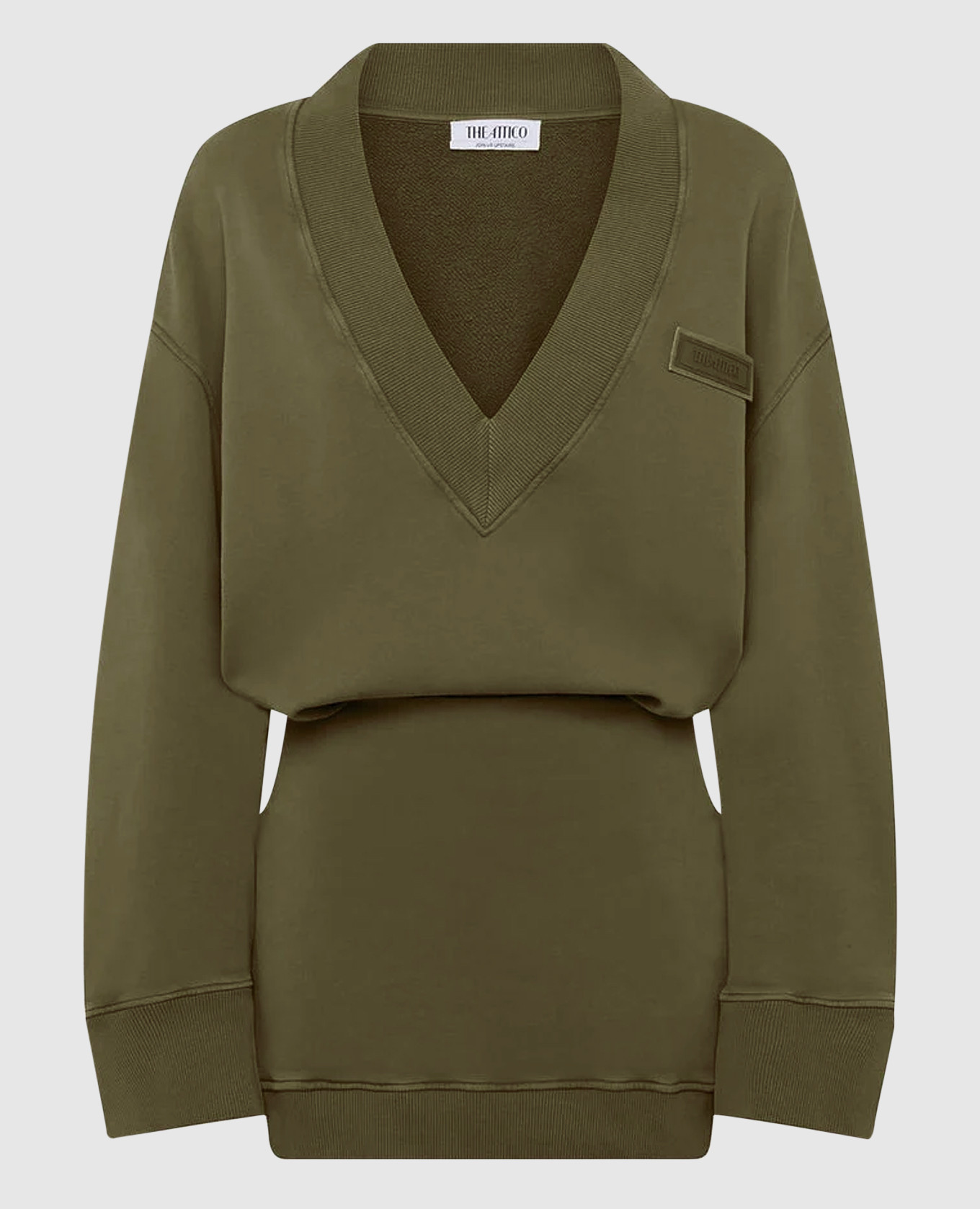 

Green mini dress with logo The Attico