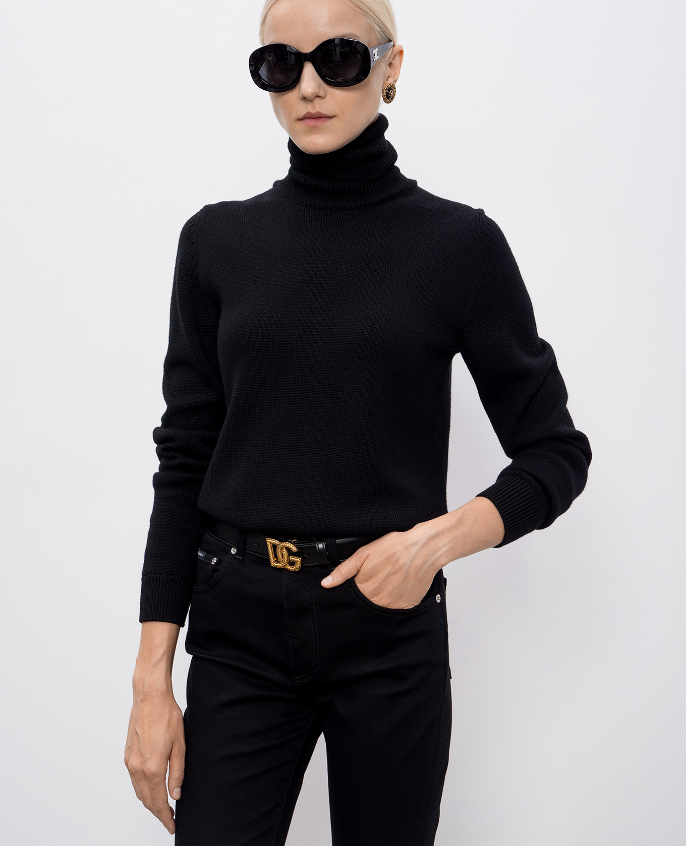 

Black leather belt Plonge Dolce&Gabbana