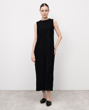Lou Lou Studio Black MINGA dress with silk MINGA