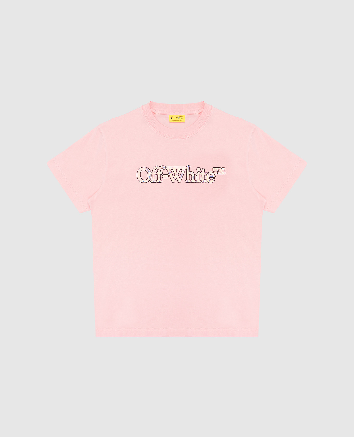 

Children's pink T-shirt with logo print Off-White