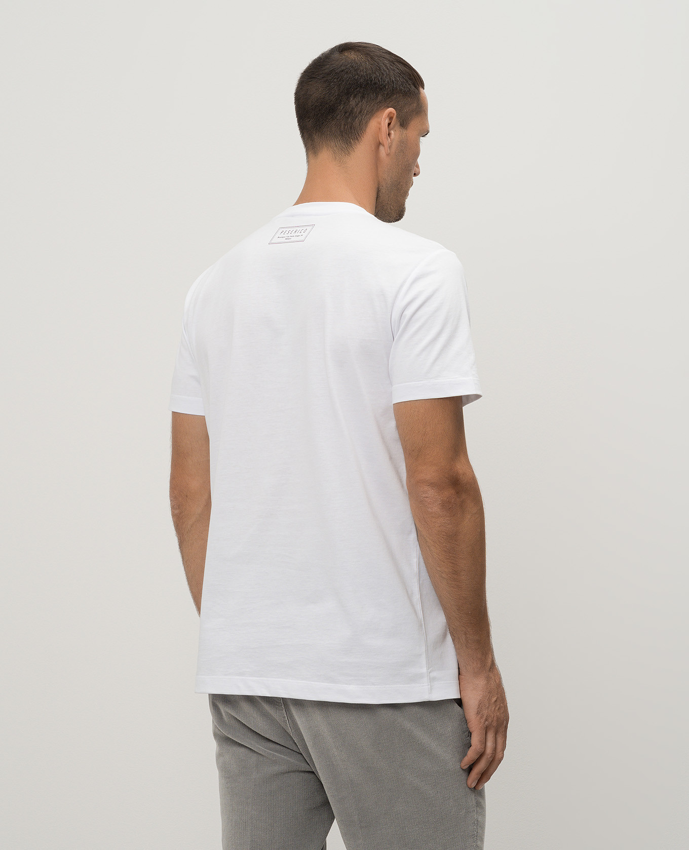 

White t-shirt with logo print Peserico