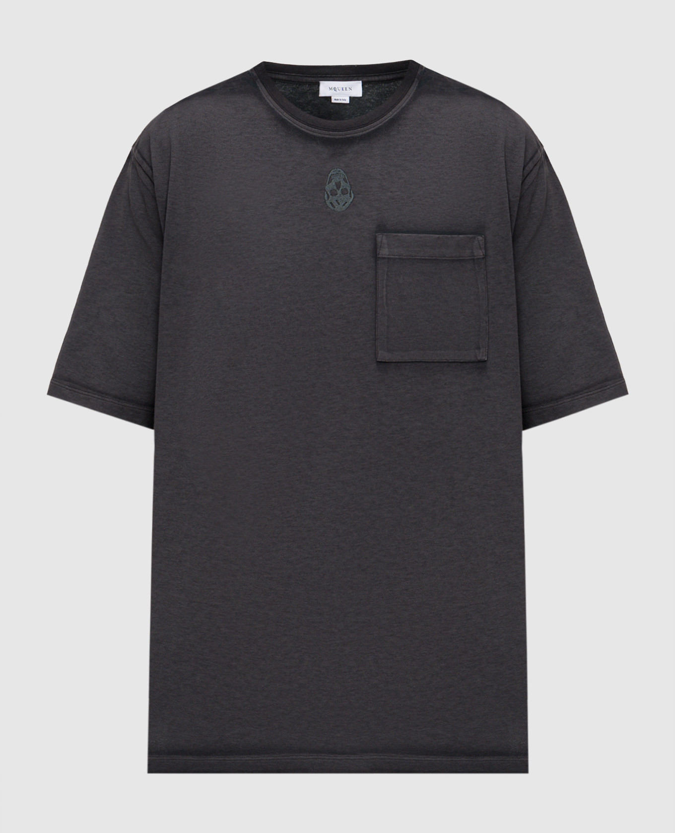 

Grey T-shirt with logo emblem print Alexander McQueen