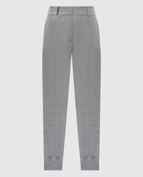 Peserico Gray pants with wool P045001948A