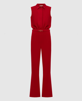 Twinset Red jumpsuit with logo 252TP2282