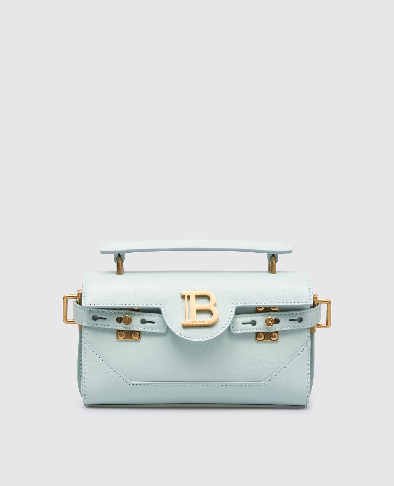 

B-Buzz logo cross body bag in green leather Balmain