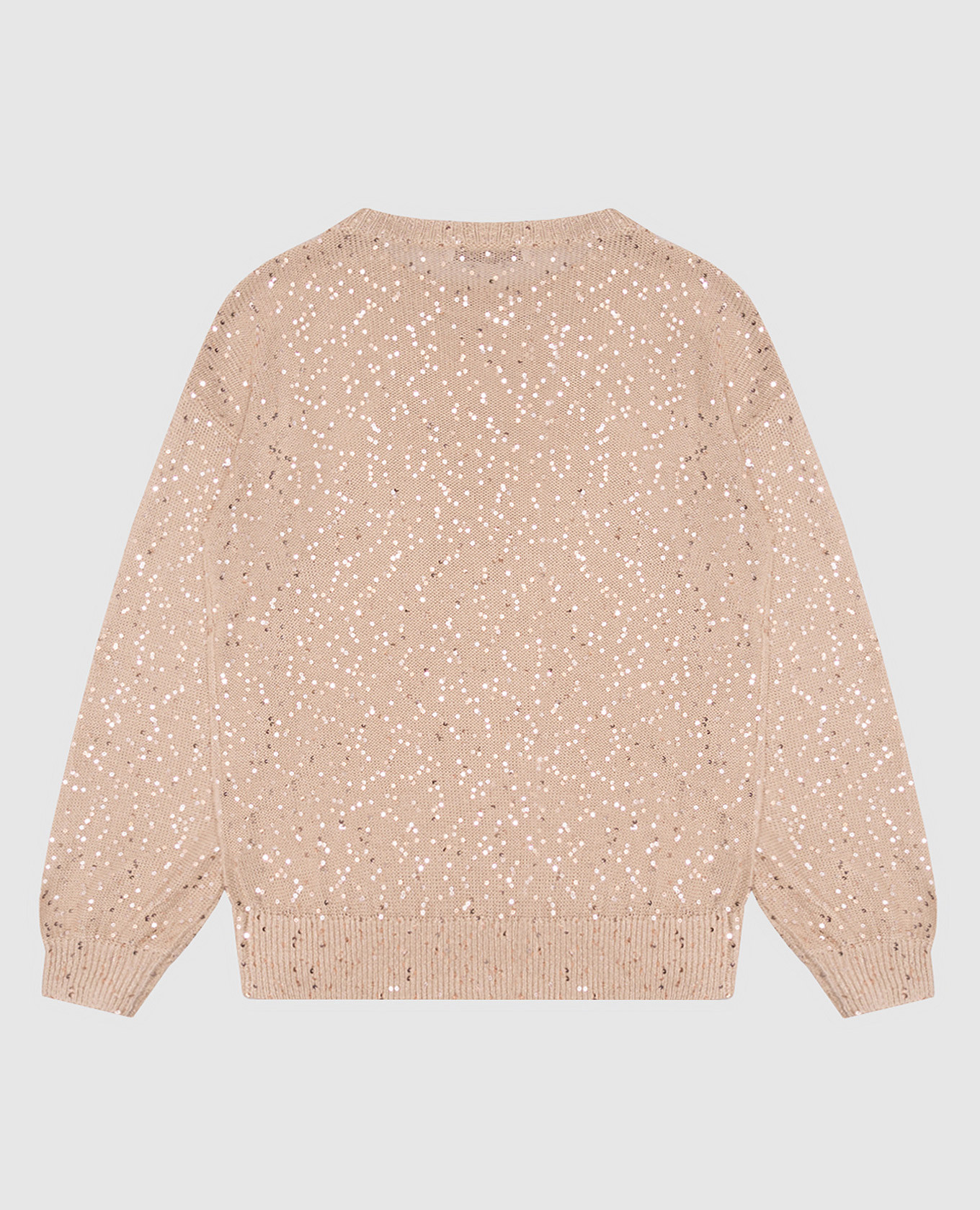 

Children's beige linen and silk jumper with sequins Brunello Cucinelli