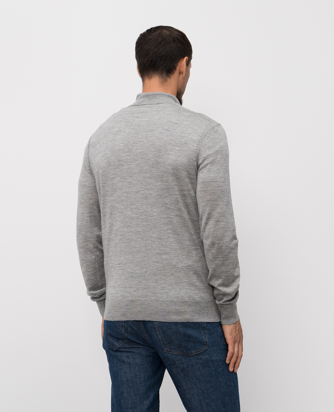 

Grey melange cashmere and silk jumper Stefano Ricci