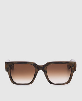 Stefano Ricci Brown Voyager Buffalo Horn Sunglasses SG40UHORN