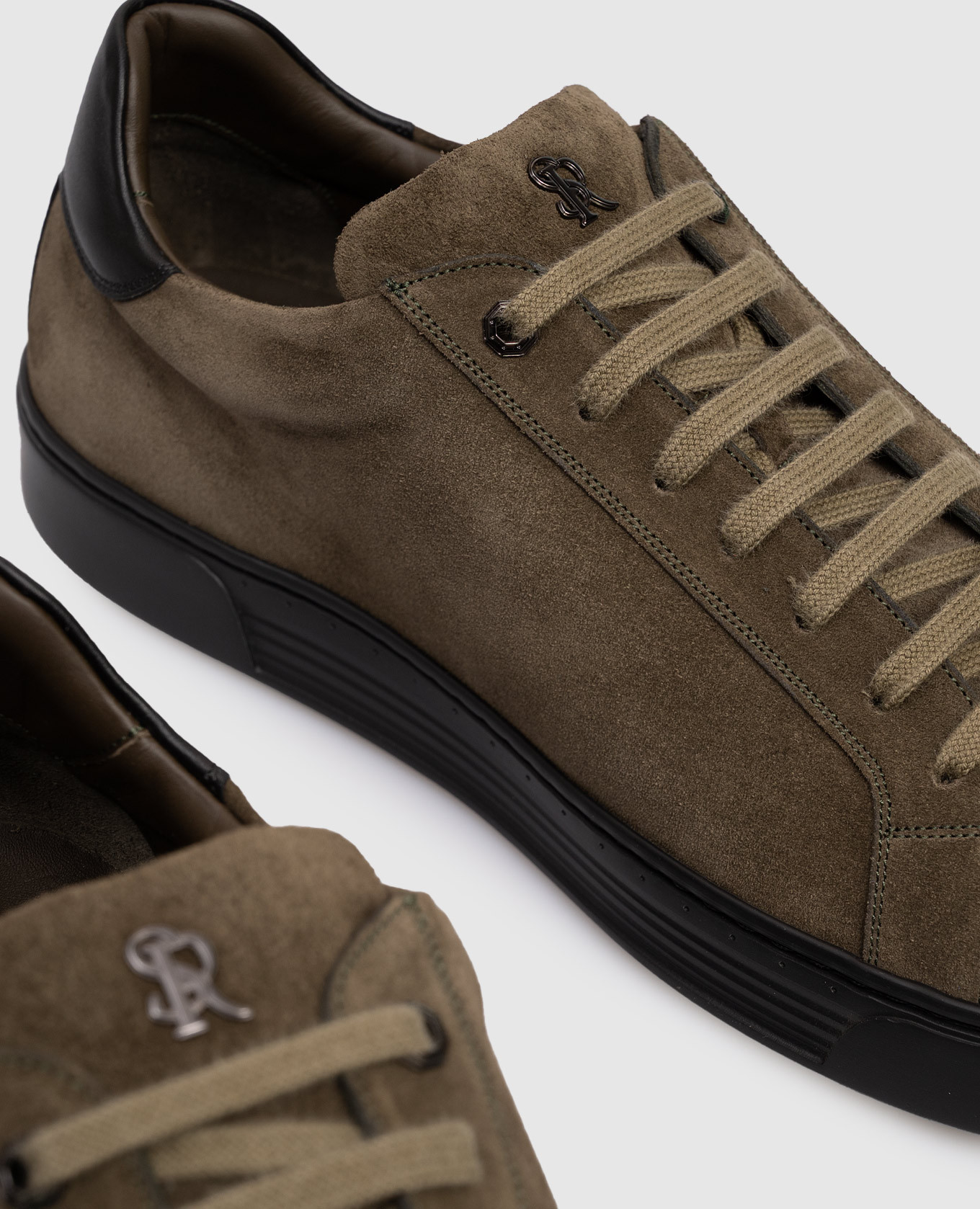 

Khaki suede sneakers Stefano Ricci