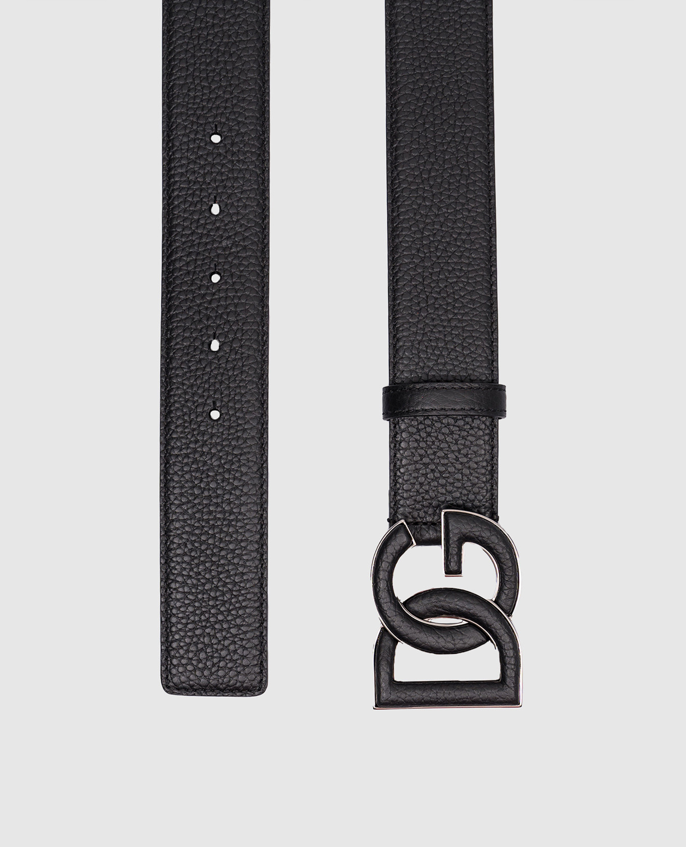 

Black leather strap with embossed DG logo Dolce&Gabbana