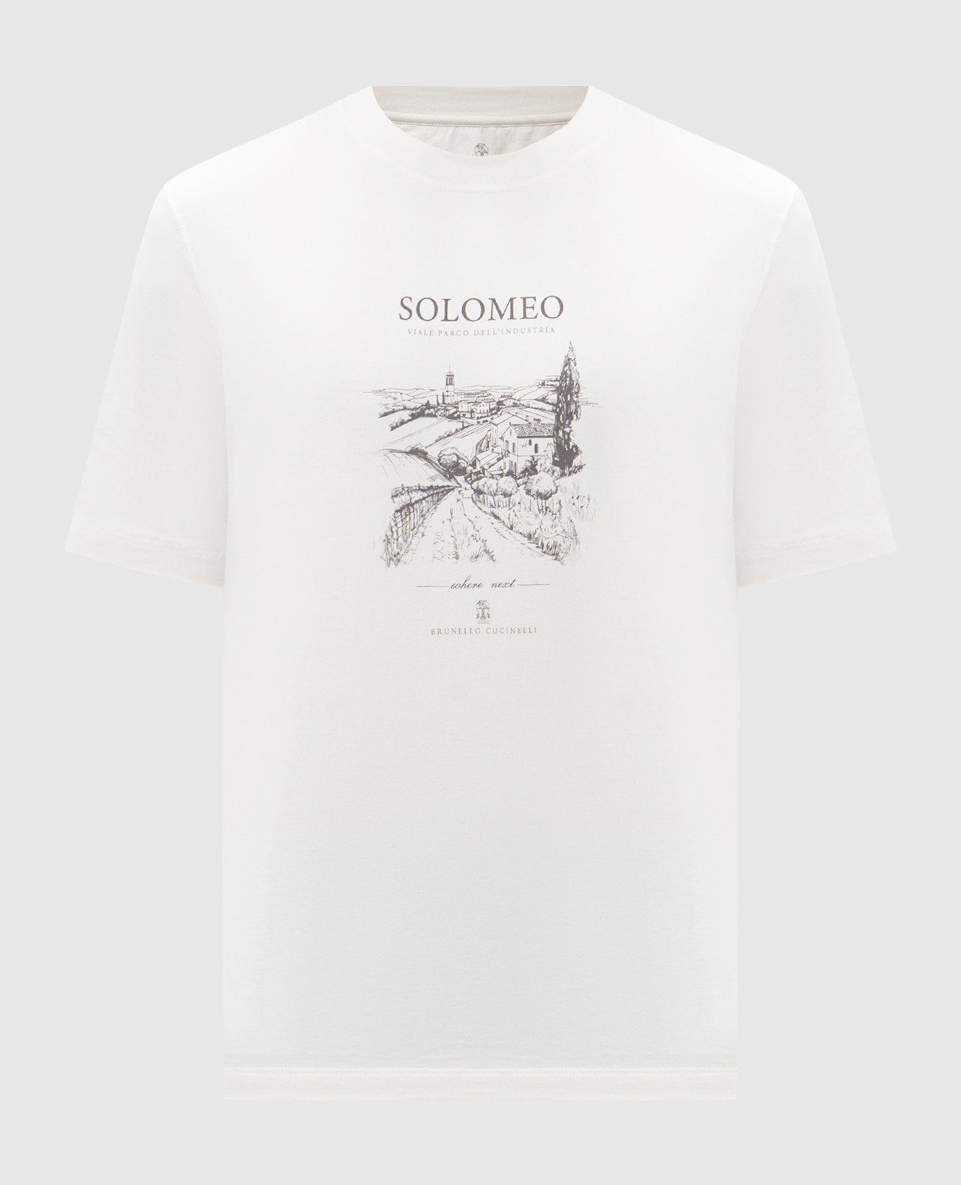 

Solomeo beige printed t-shirt Brunello Cucinelli