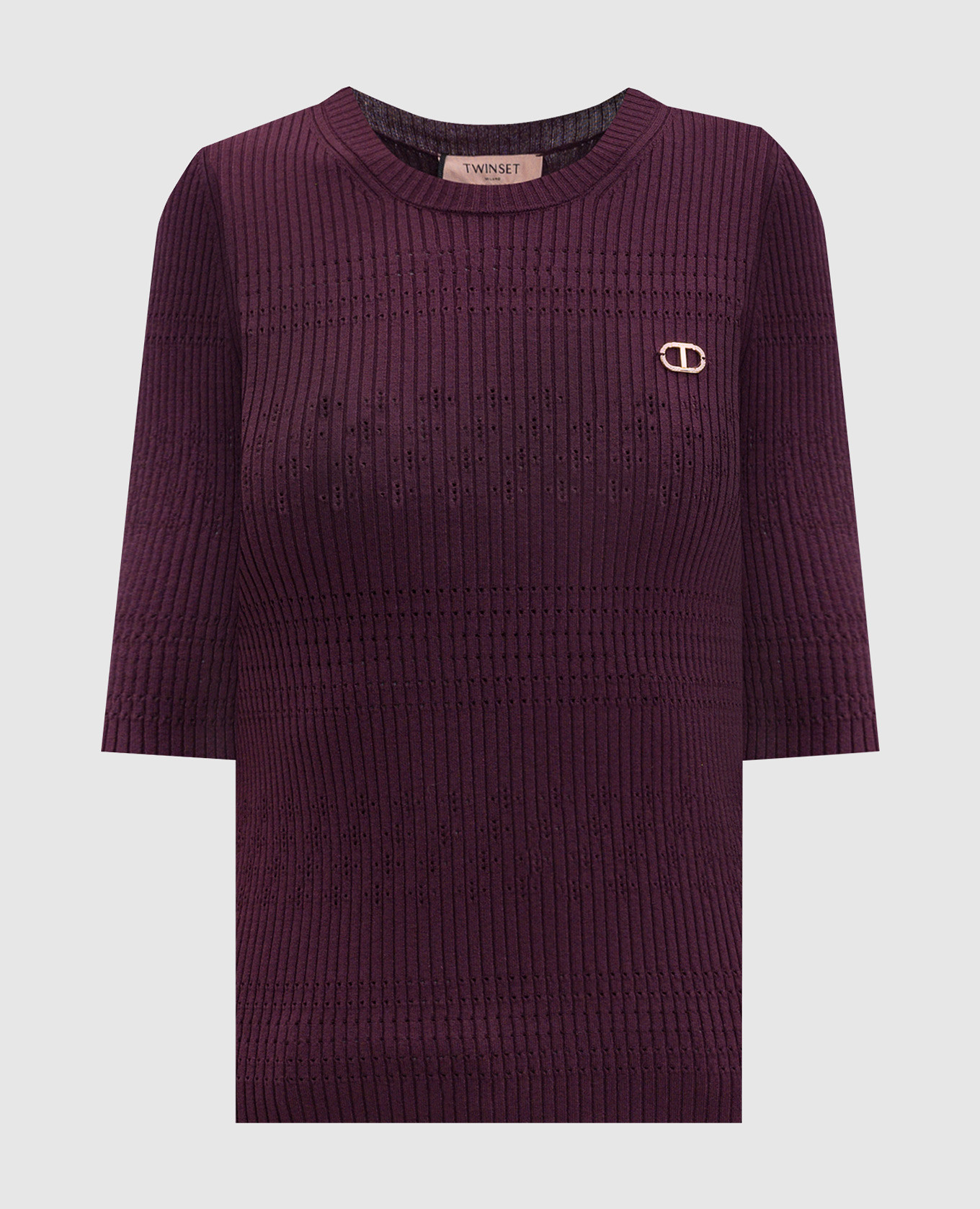 

Purple ribbed top Twinset, Violet