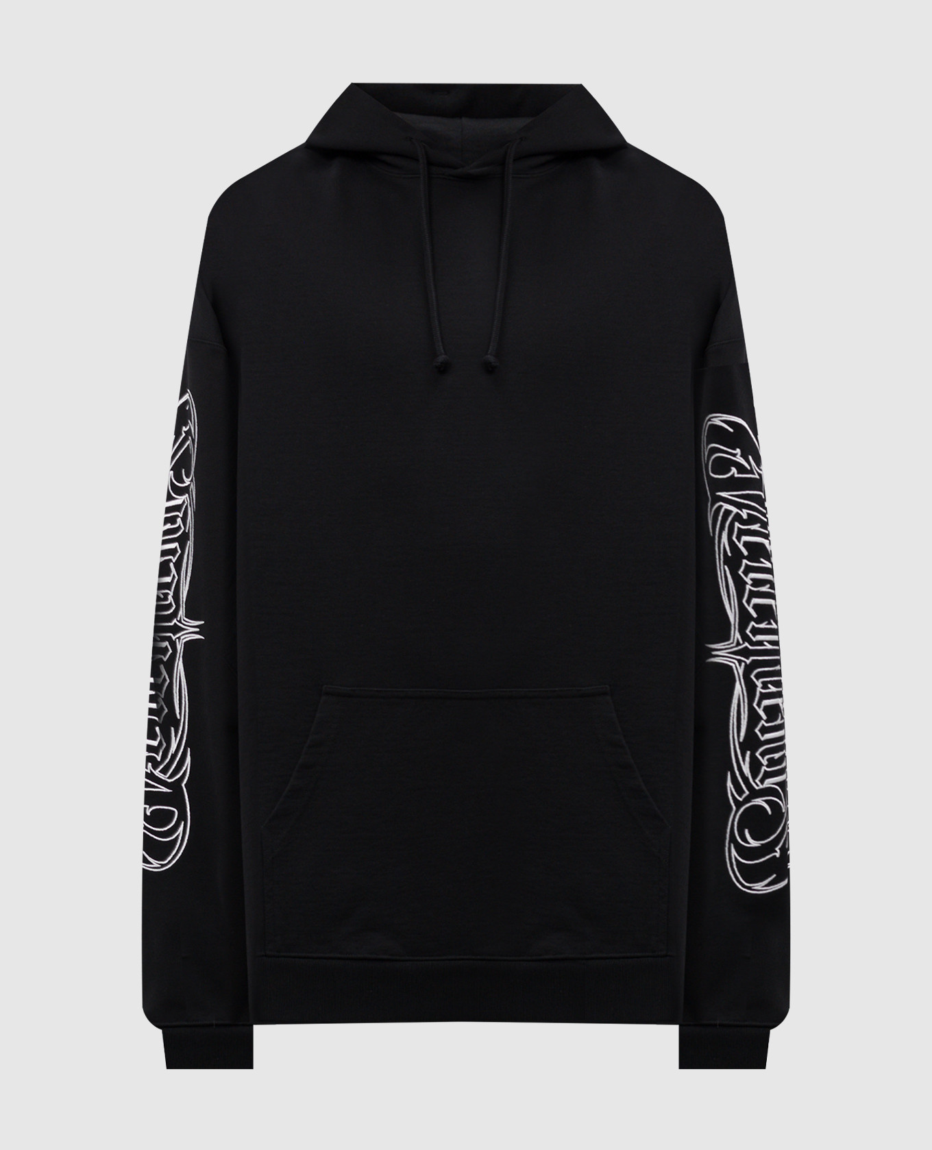 

Black hoodie with gothic logo embroidery Vetements
