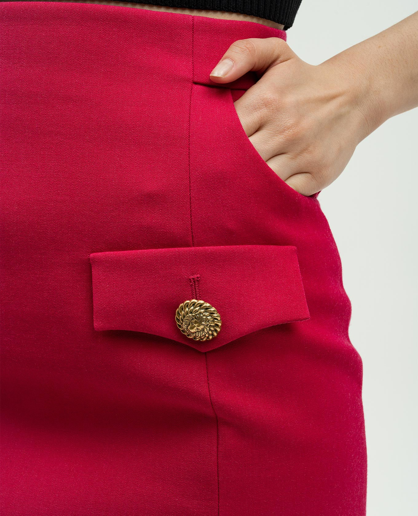 

Pink wool mini skirt Balmain
