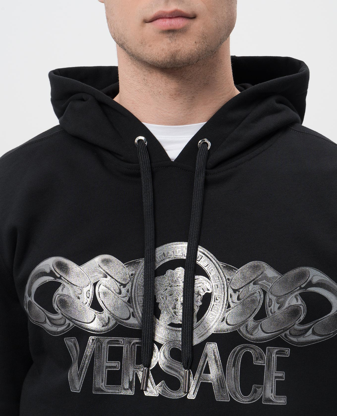 

Black Medusa On Chain Hoodie Versace