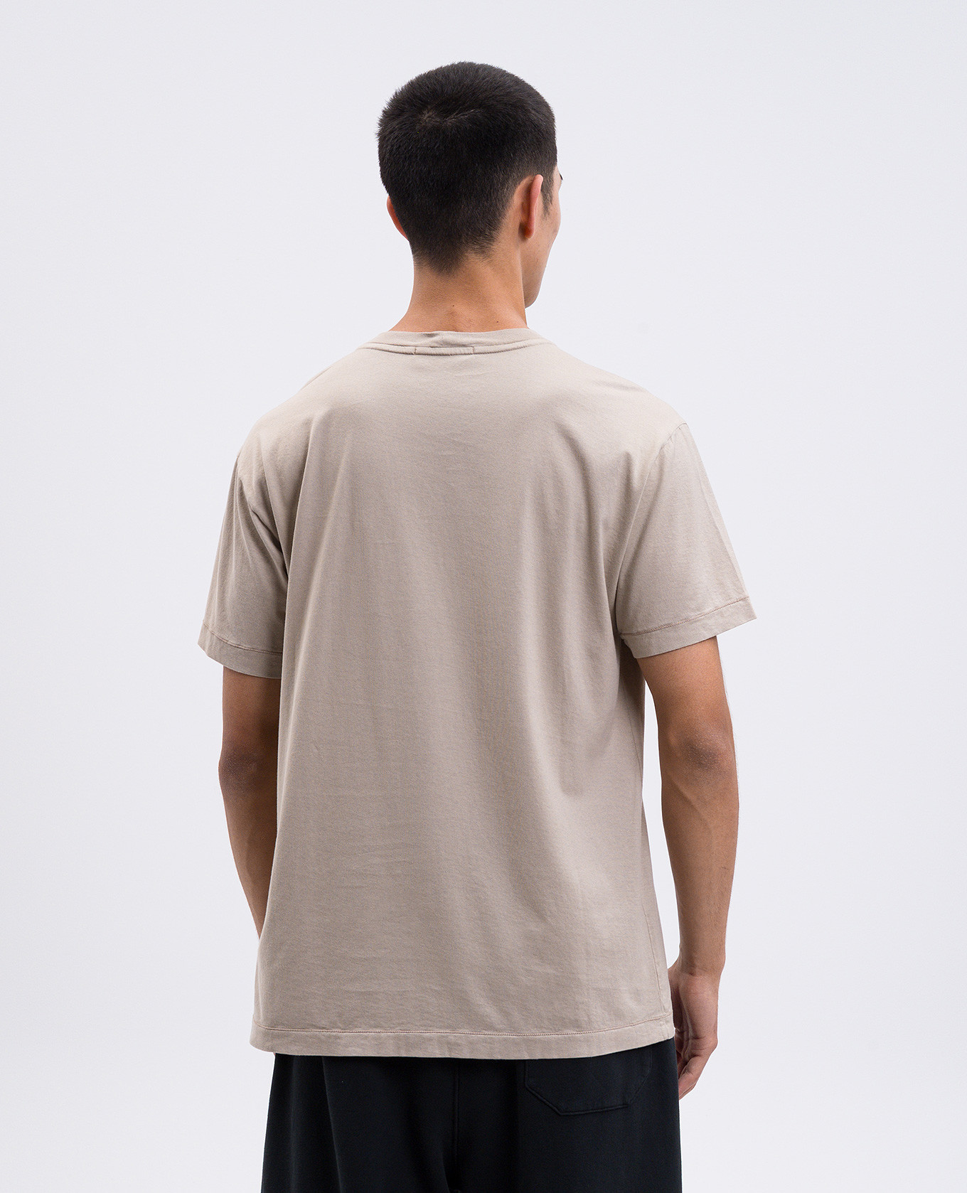 

Beige T-shirt with logo patch Stone Island