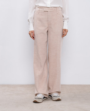 Brunello Cucinelli Pink corduroy pants MP576P8699