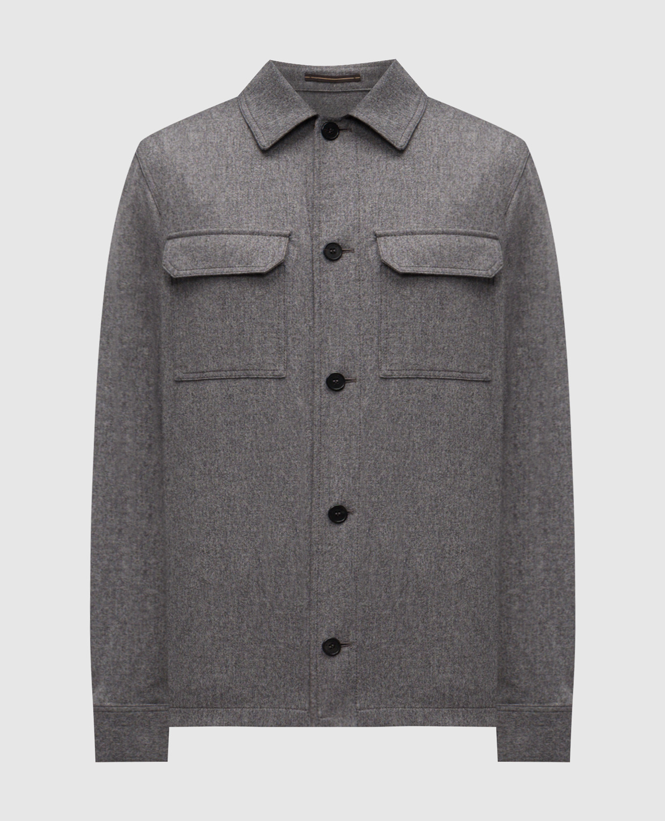 Gray wool and cashmere shirt Slowear