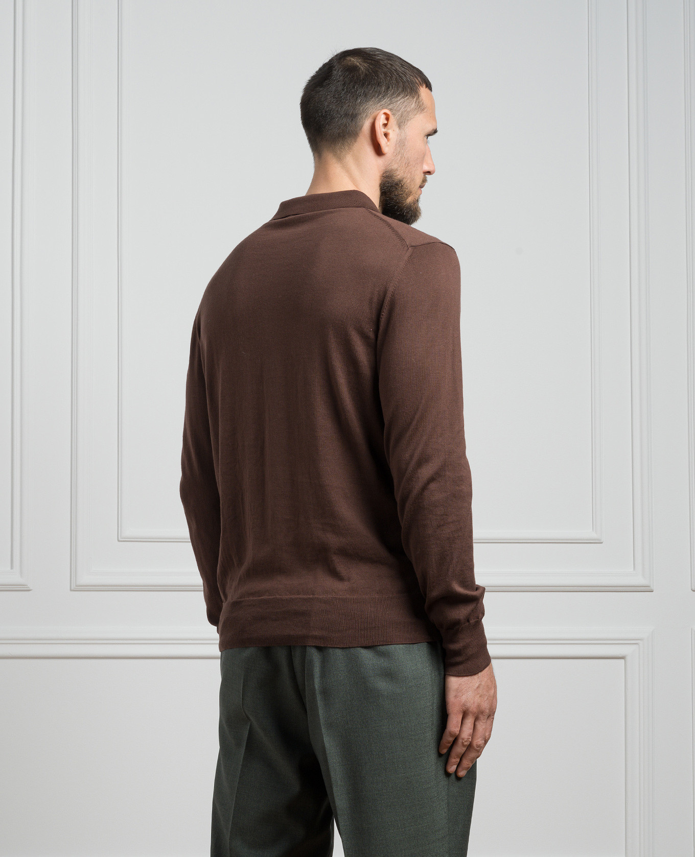 

Brown polo shirt with silk and cashmere Cashmere&Whiskey