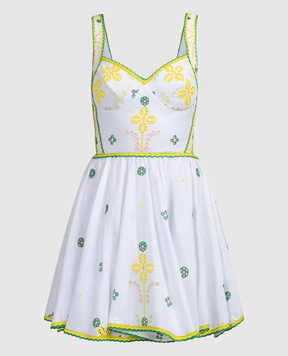 Charo Ruiz White zinca mini dress with broderie embroidery 244613