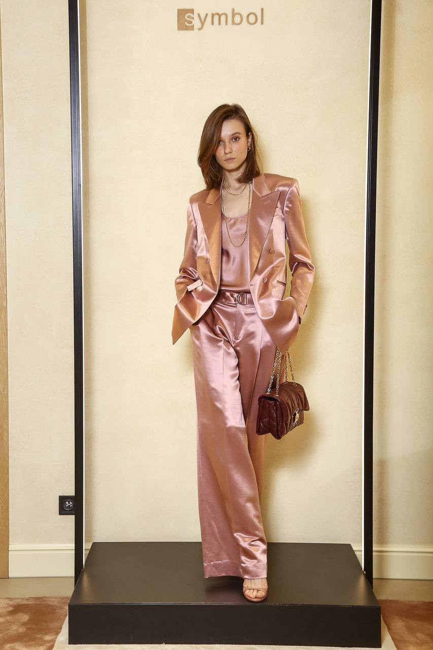 

Pink double-breasted wool and silk jacket Jacob Lee