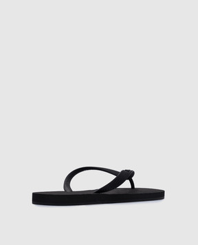 Vetements Black flip-flops with embossed logo UA66SL100Bw