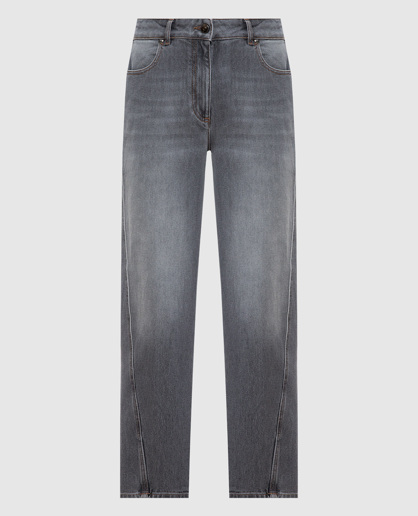 

Gray jeans with a worn effect Peserico, Grey
