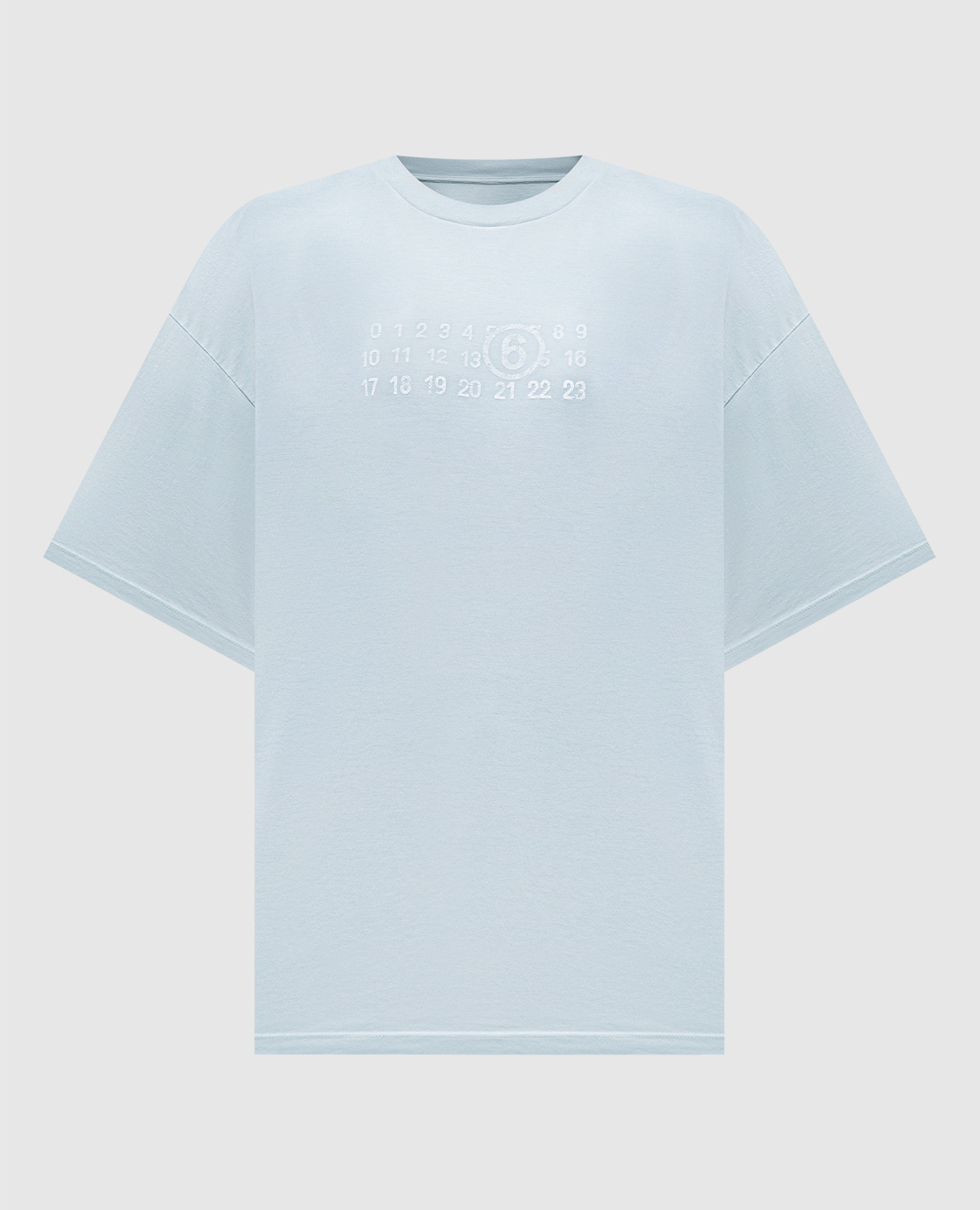 

Green t-shirt with textured logo print Maison Margiela MM6