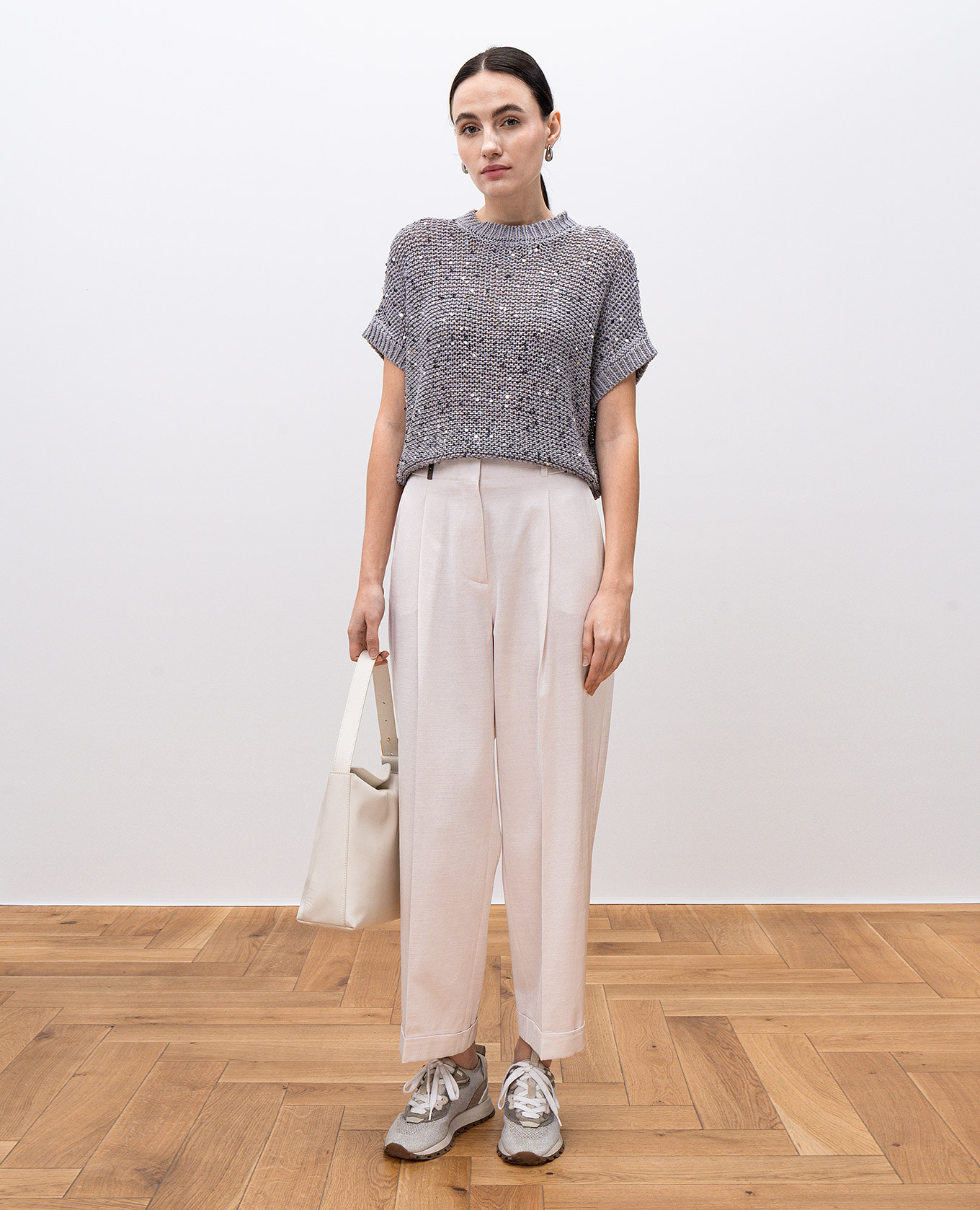 

Gray top with sequins Peserico, Grey