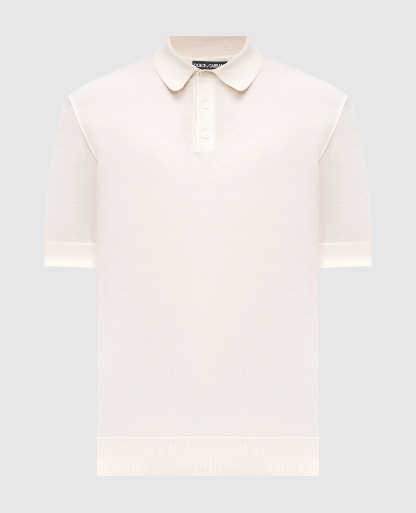 

Beige cashmere polo shirt with inside-out effect Dolce&Gabbana
