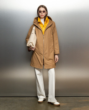 Stilnology Brown jacket with a removable bar 63T802