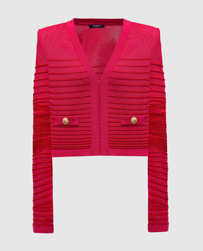 Balmain Pink patterned cardigan EF0SK257KI38