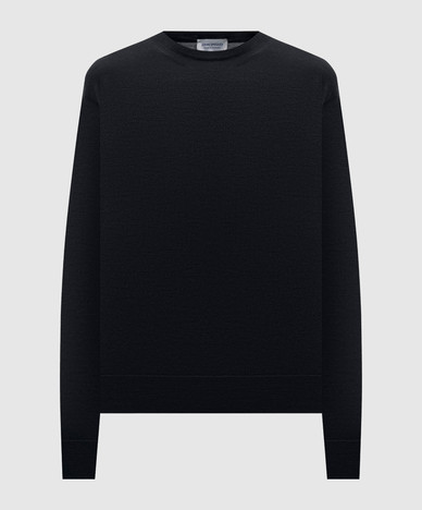 Jersey negro de lana merino DILLIE