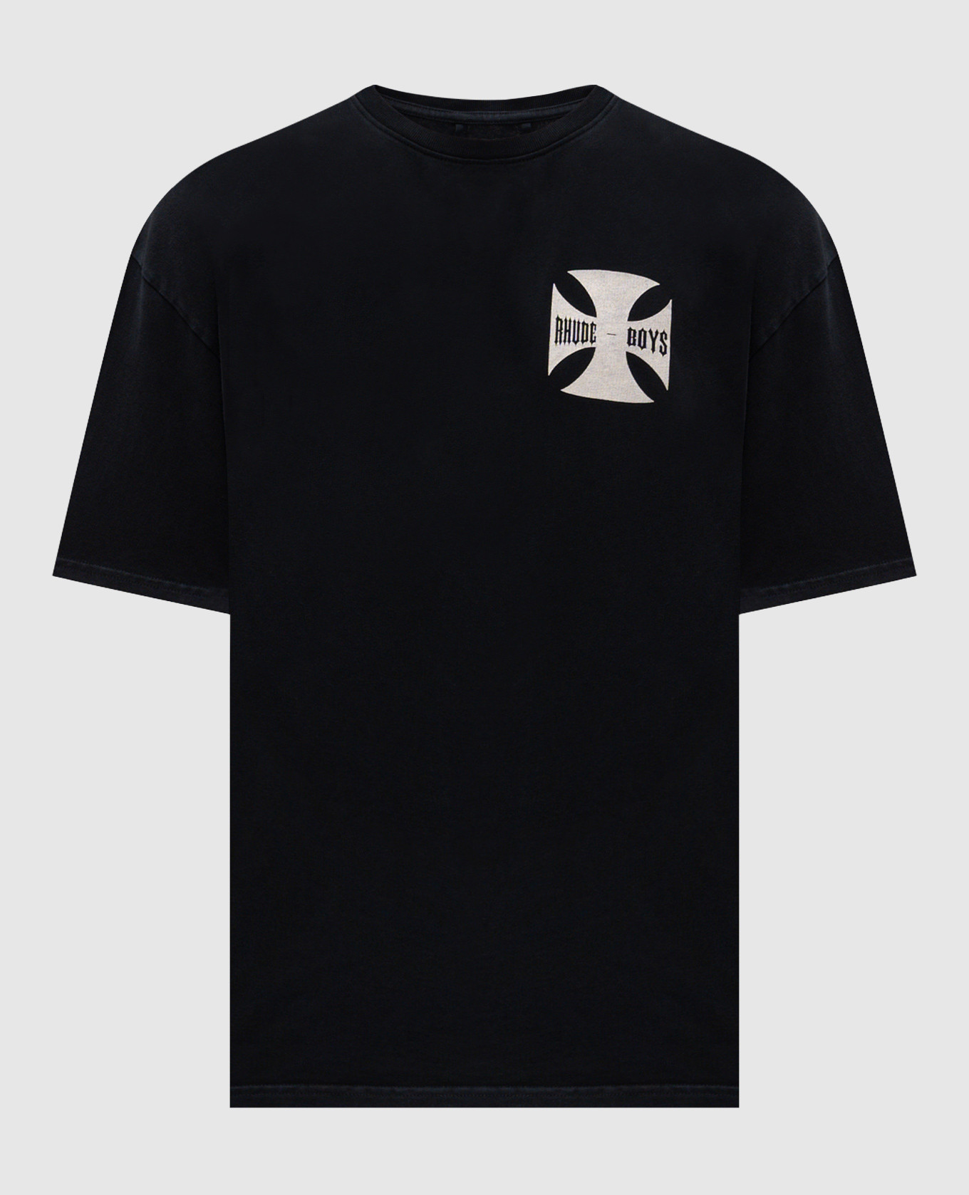 Boys black T-shirt with print Rhude
