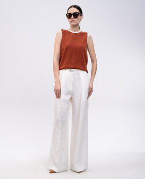 Enrico Mandelli Orange top with edging 1KD25A5667