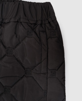 Givenchy Children's black shorts with 4G monogram embroidery H3040012+