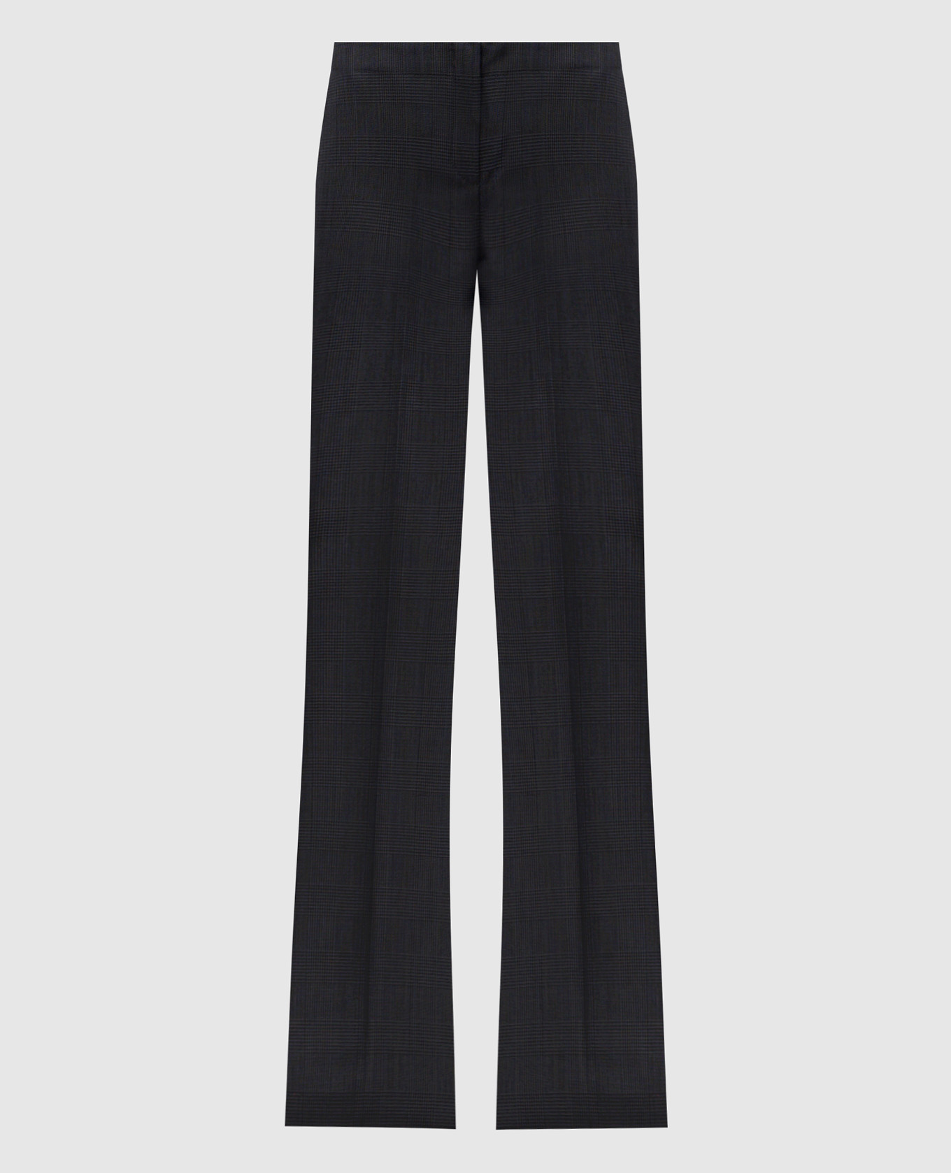 

Gray checked wool flared pants Alexander McQueen, Grey