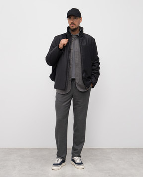 Sease Gray wool and silk jacket JJ053TN481