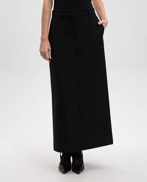 Toteme Black midi skirt with wool 251WRB4288FB0026
