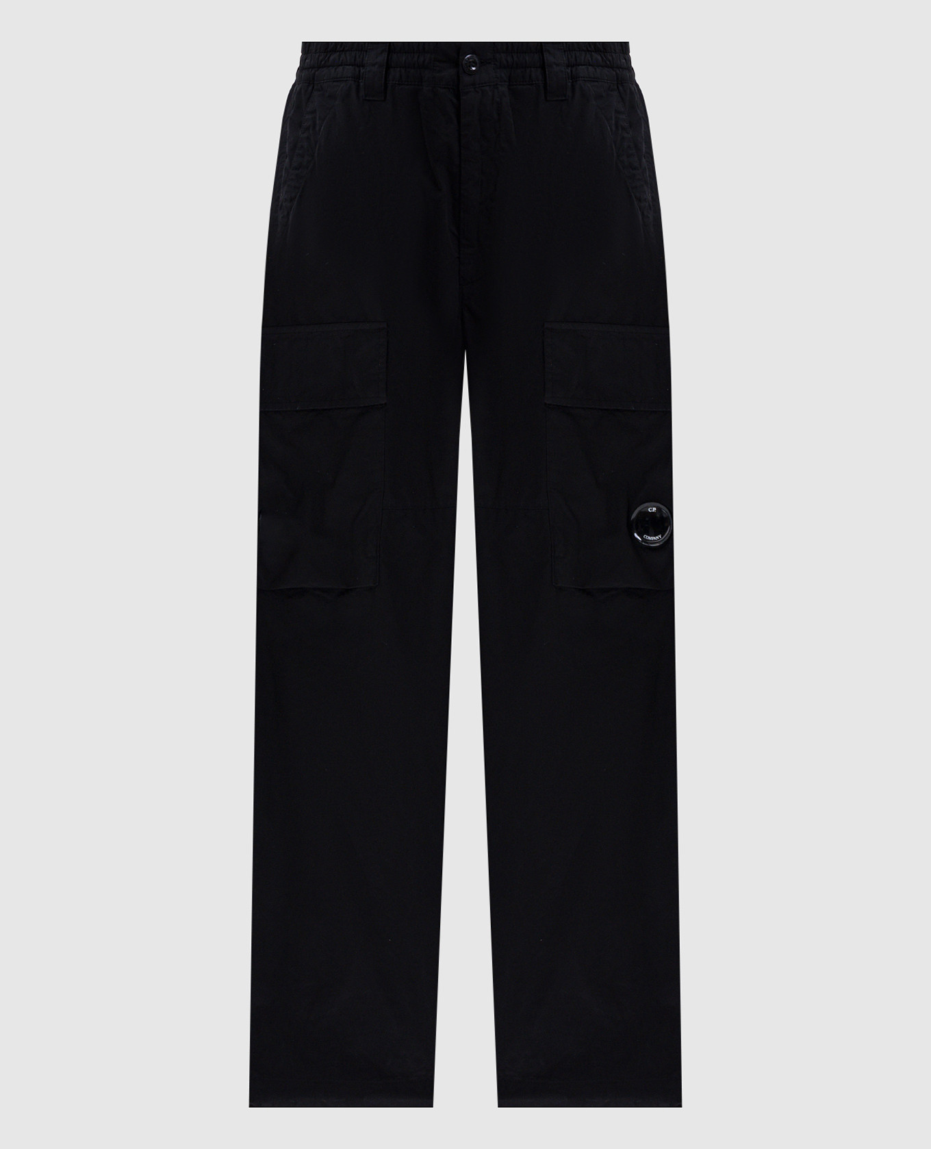 Black cargo pants with logo C.P. Company