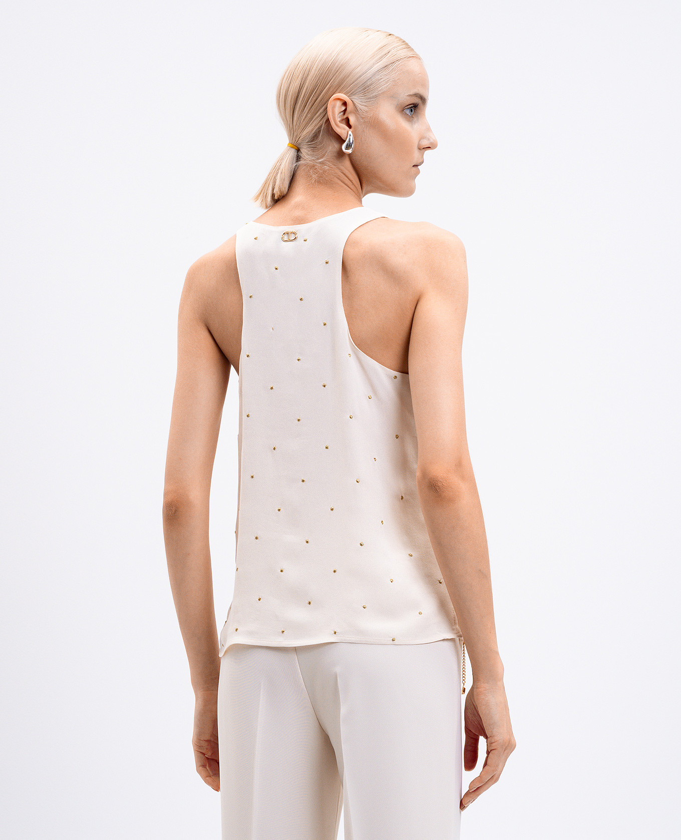 

Beige top with lurex Twinset