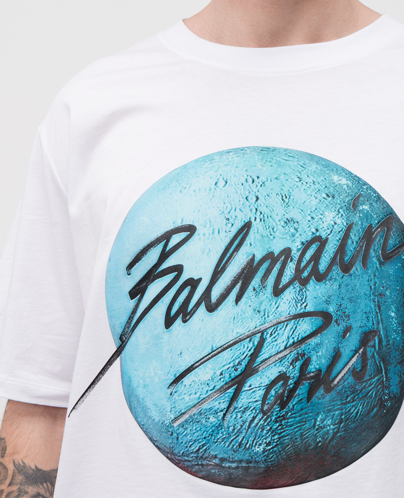 

White T-shirt with print Balmain